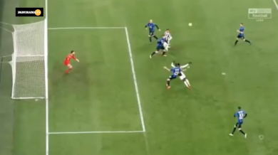 Juventus-Atalanta 1-0 gol su rigore dubbio per fallo su Matuidi | video