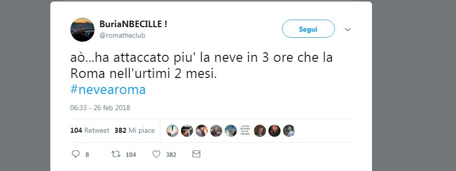 #Nevearoma: sui social lo stupore dei romani per la Capitale imbiancata