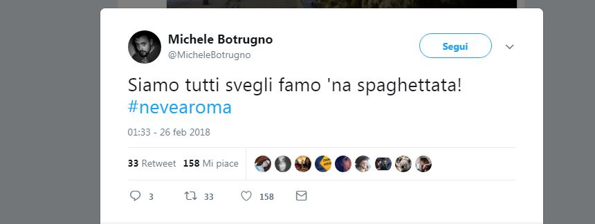 #Nevearoma: sui social lo stupore dei romani per la Capitale imbiancata