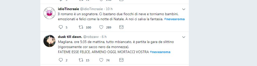 #Nevearoma: sui social lo stupore dei romani per la Capitale imbiancata