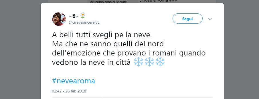 #Nevearoma: sui social lo stupore dei romani per la Capitale imbiancata