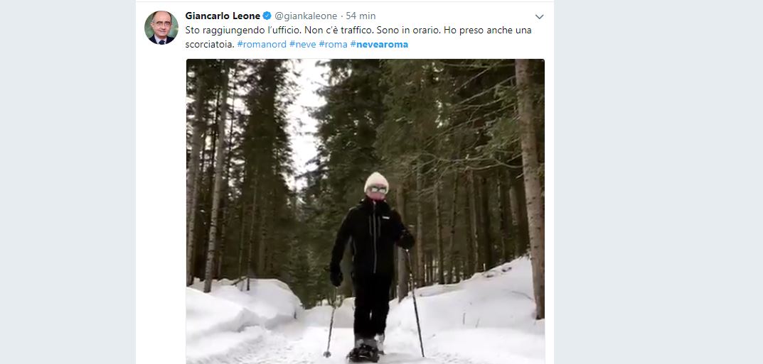 #Nevearoma: sui social lo stupore dei romani per la Capitale imbiancata