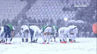 Juventus-Atalanta rinviata per neve e maltempo | video