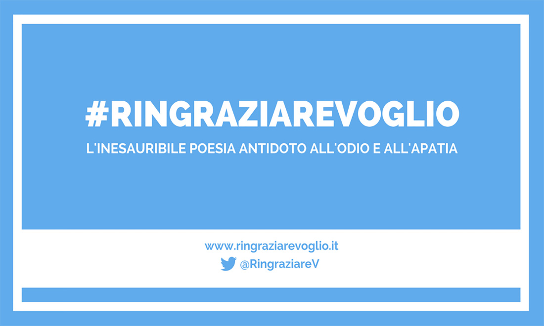 #RingraziareVoglio, un verso per creare un racconto collettivo