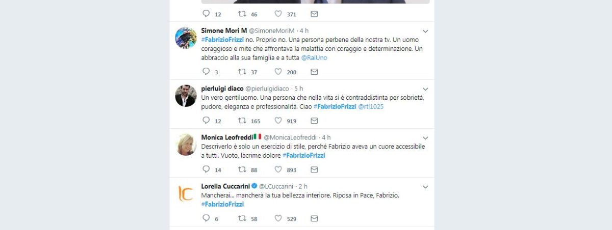 Galleria foto 'Addio a Fabrizio Frizzi: Twitter piange la morte del conduttore tv' - foto 33