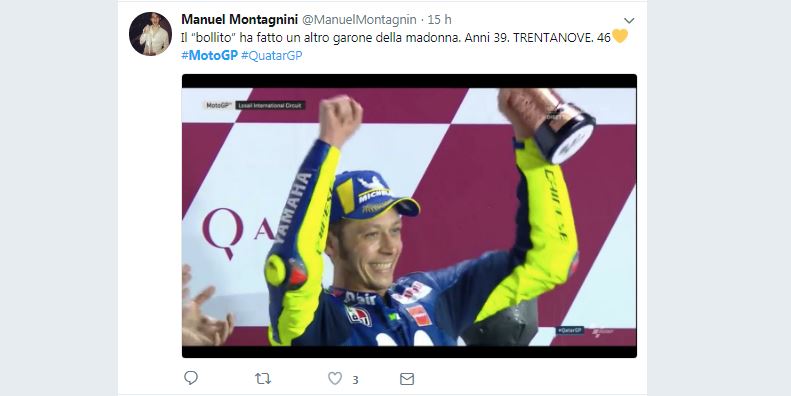 La festa social per il podio di Dovizioso e Rossi in Qatar