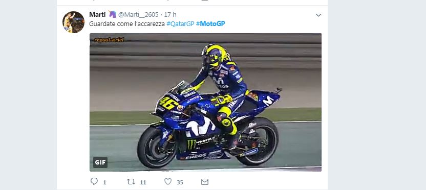 La festa social per il podio di Dovizioso e Rossi in Qatar