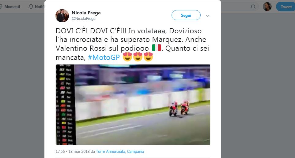 La festa social per il podio di Dovizioso e Rossi in Qatar