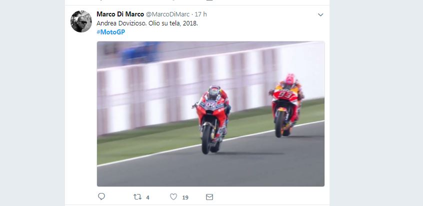 La festa social per il podio di Dovizioso e Rossi in Qatar