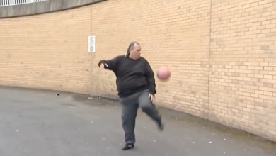 Il più “grosso” funambolo del calcio | video