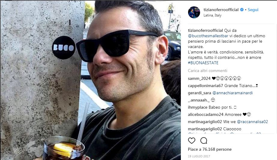 Tiziano Ferro padre single in America?