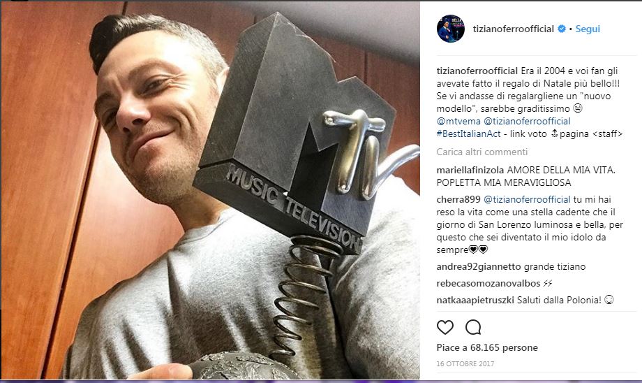 Tiziano Ferro padre single in America?