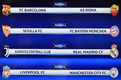 Champions League, quarti alla spagnola: Juventus-Real Madrid e Barcellona-Roma