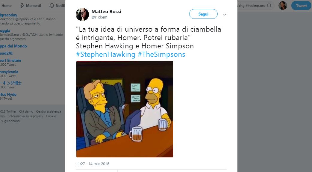 Perché Stephen Hawking è entrato nella cultura pop