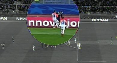 Roma-Shakhtar, raccattapalle colpito da Ferreyra | video