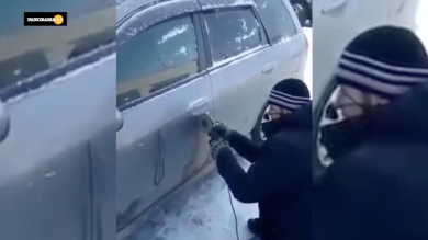 Il ghiaccio ti blocca la macchina? Ecco come aprirla | video