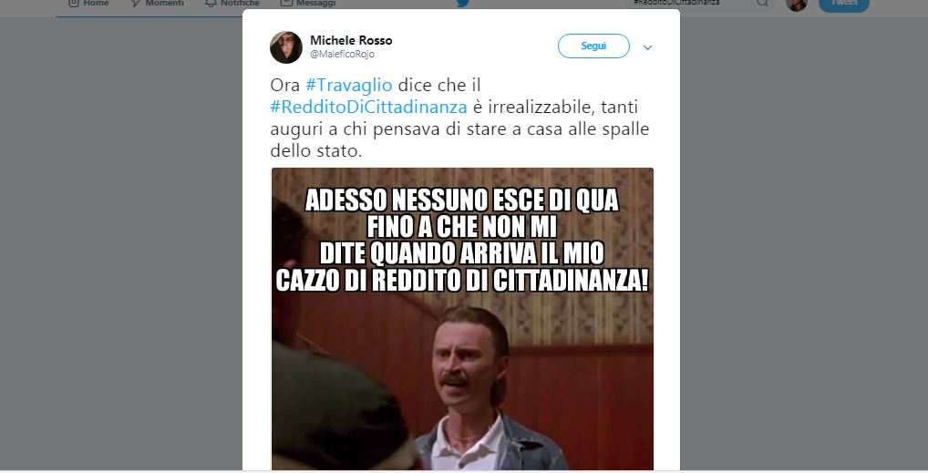 Reddito di cittadinanza: i meme più divertenti Reddito di cittadinanza: i meme più divertenti