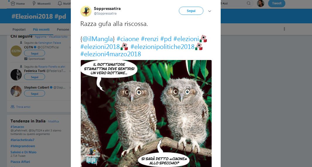 Elezioni politiche: le reazioni del giorno dopo sui social network Elezioni politiche: le reazioni del giorno dopo sui social network