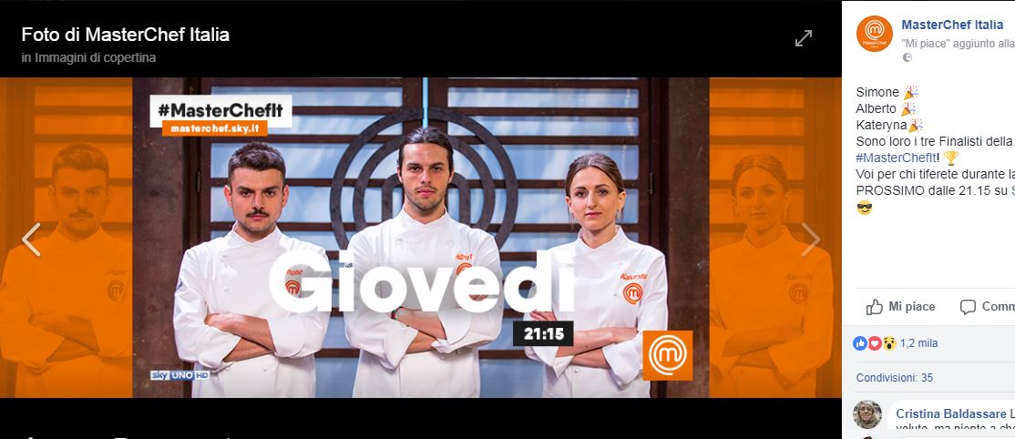MasterChef: ecco chi sono i tre finalisti MasterChef: ecco chi sono i tre finalisti