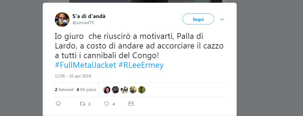 Ecco come i social network ricordano il Sergente Hartman Ecco come i social network ricordano il Sergente Hartman