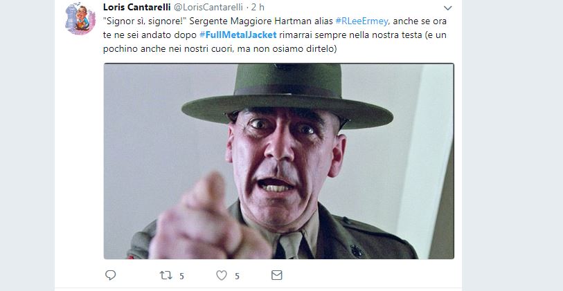 Ecco come i social network ricordano il Sergente Hartman Ecco come i social network ricordano il Sergente Hartman