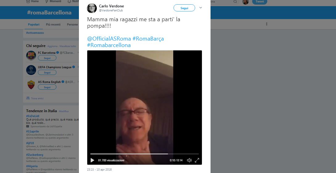 Come i social network hanno celebrato l’impresa della Roma