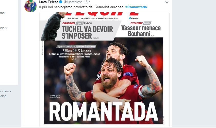 Come i social network hanno celebrato l’impresa della Roma