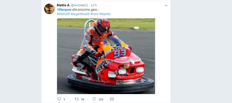 Le reazioni social allo scontro Rossi-Marquez Le reazioni social allo scontro Rossi-Marquez