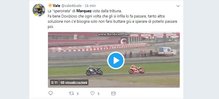 Le reazioni social allo scontro Rossi-Marquez Le reazioni social allo scontro Rossi-Marquez