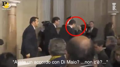 Salvini fa “no” con il dito a domanda su accordo con Di Maio | video