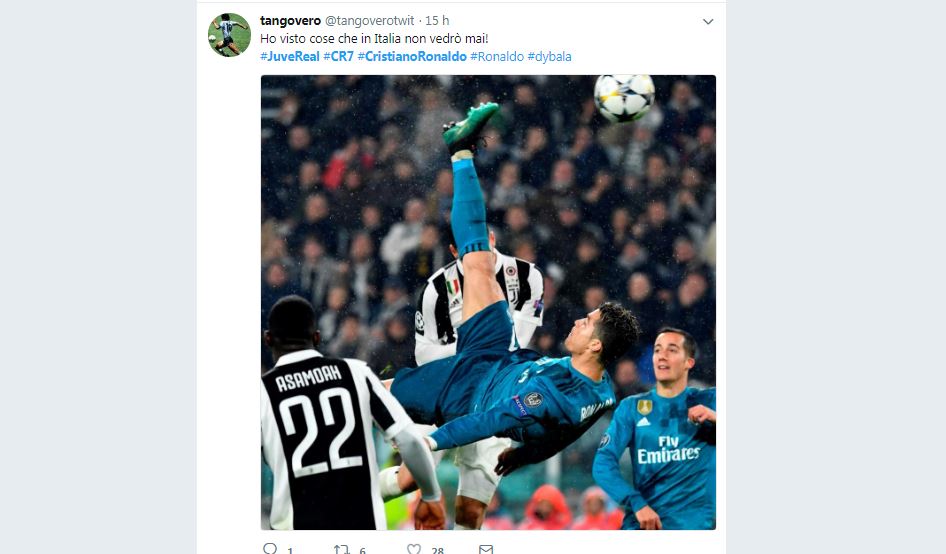 Cristiano Ronaldo show: il gol in rovesciata alla Juve scatena i social network Cristiano Ronaldo show: il gol in rovesciata alla Juve scatena i social network