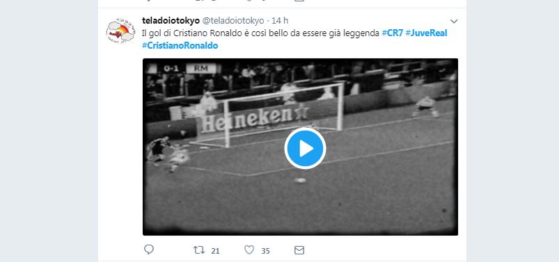 Cristiano Ronaldo show: il gol in rovesciata alla Juve scatena i social network Cristiano Ronaldo show: il gol in rovesciata alla Juve scatena i social network