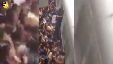 India: folle rissa per salire sul treno | video