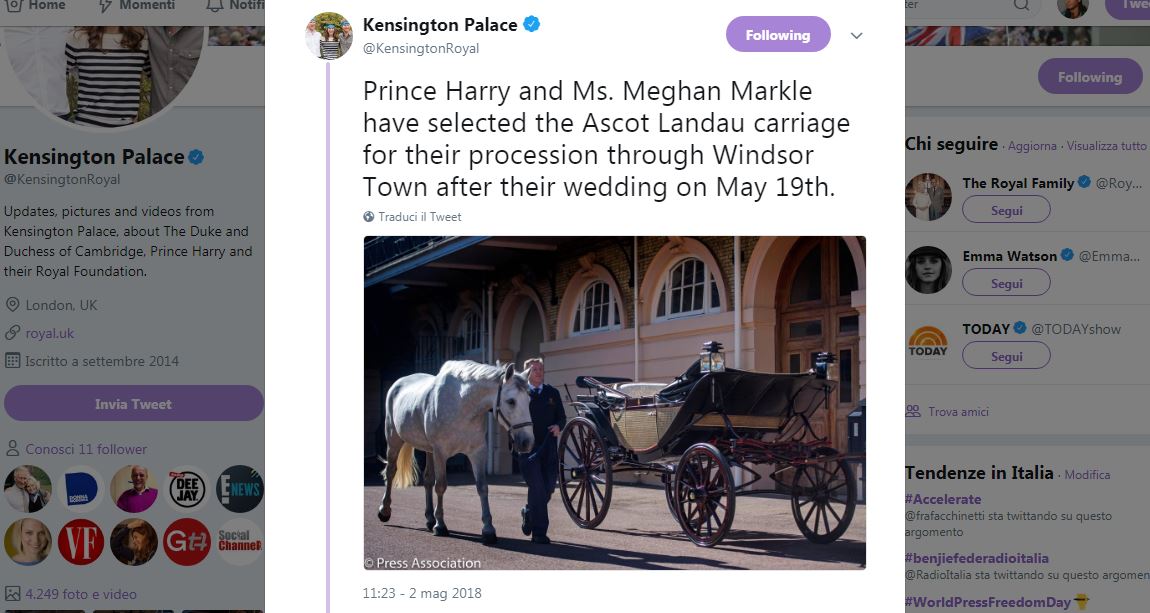 Matrimonio del principe Harry e Meghan Markle: cosa sappiamo finora