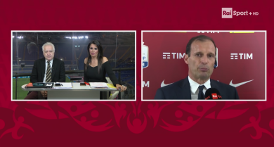 Allegri-Sconcerti, lite dopo Juventus-Milan in diretta tv | video