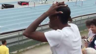 Larrisa ed il salto in lungo a 6.38. La reazione ed esultanza di mamma Fiona May | video