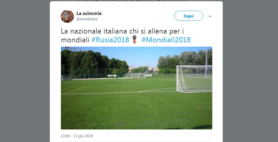 Mondiali 2018 al via senza l’Italia: i meme più divertenti Mondiali 2018 al via senza l’Italia: i meme più divertenti