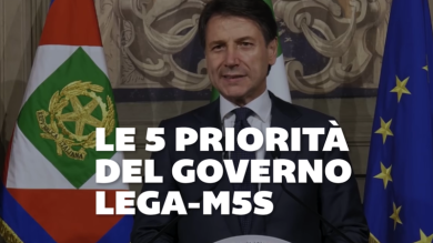 Governo Conte, Lega – M5S. Le 5 priorità | video