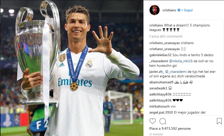 Cristiano Ronaldo e Instagram: tutte le foto da record Cristiano Ronaldo e Instagram: tutte le foto da record