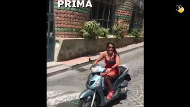 Aida Nizar incidente in moto