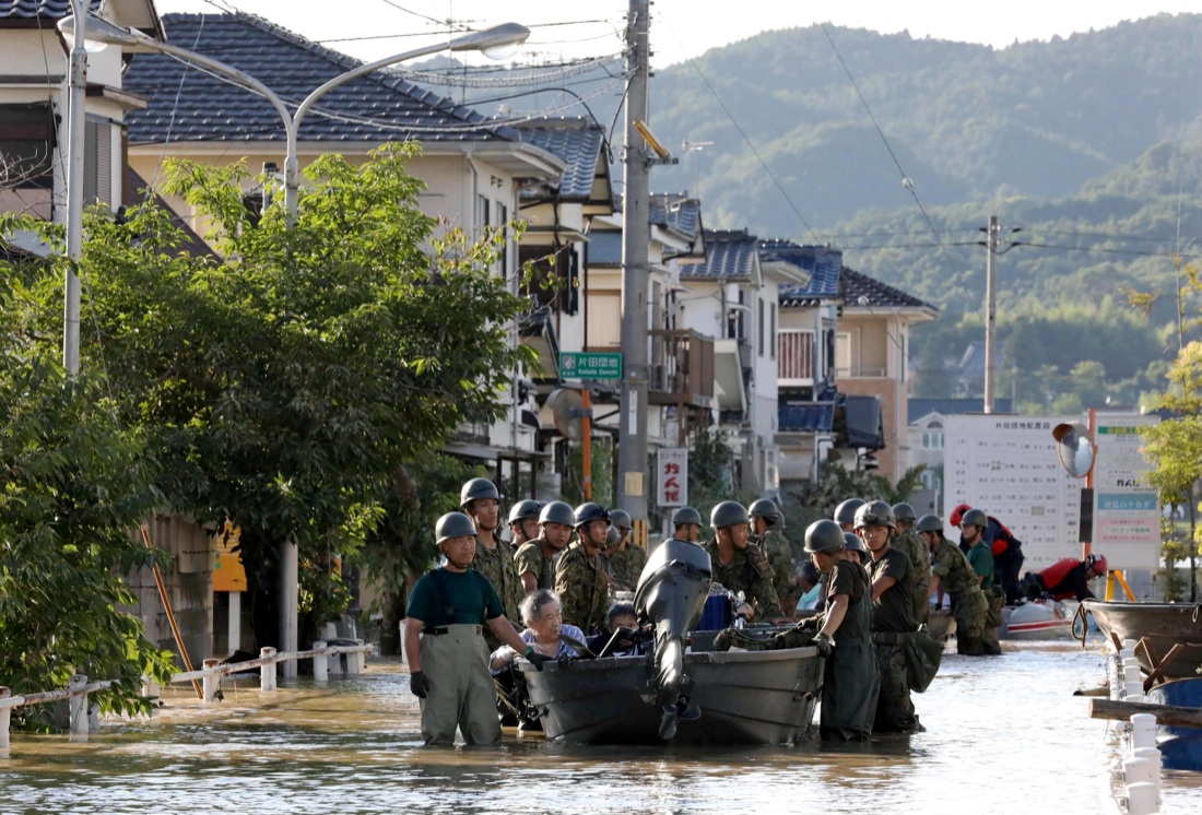 Giappone: le foto dell’alluvione