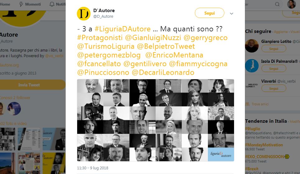 La rassegna D’Autore raddoppia