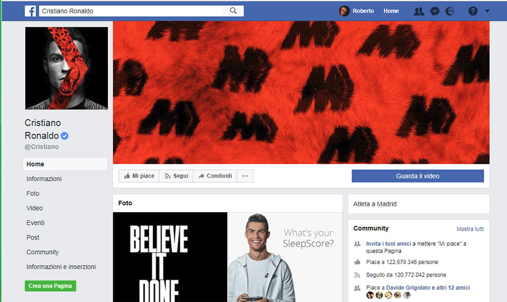 Quanto vale Cristiano Ronaldo sui social