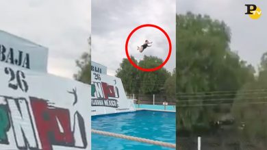 Il tuffo più divertente dell’anno, finisce male… | video