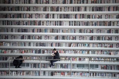 Cina: Tianjin Binhai Library, il futuro arriva in biblioteca