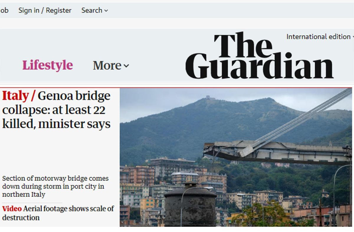 Galleria foto 'Gli occhi del mondo sul disastro di Genova – Foto' - foto 11