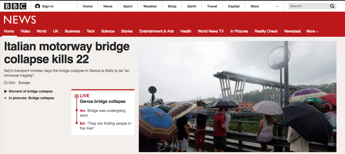 Galleria foto 'Gli occhi del mondo sul disastro di Genova – Foto' - foto 2