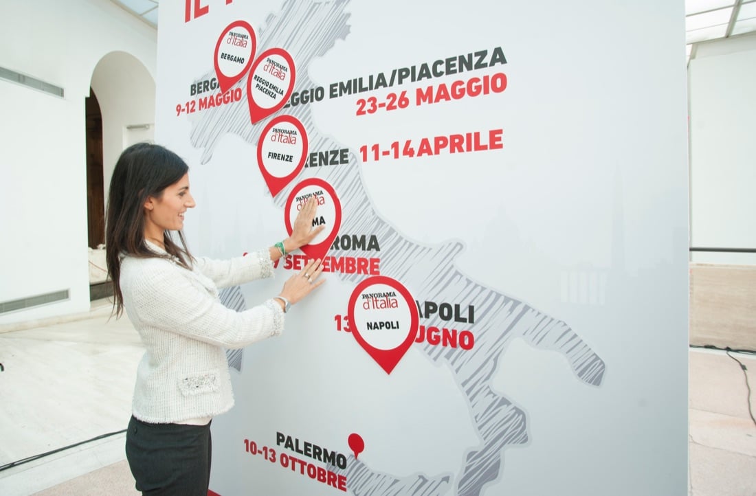 Virginia Raggi inaugura la tappa di Panorama d’Italia a Roma