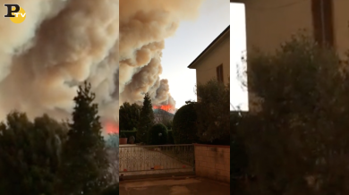 Incendio sul Monte Serra; danni e sfollati | video