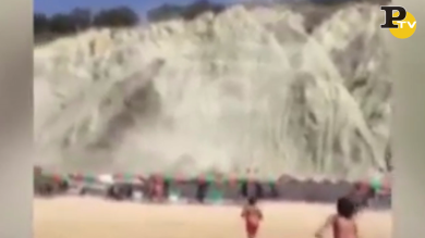 Impressionanti immagini della frana ad Agrigento | video